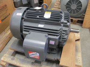 MOTOR, ELECTRIC TYPE, 100 HORSEPOWER, 460 VOLT ELEC RATING, 1776 RPM, 405TS FRAME, 113 FULL LOAD AMPS, TEFC ENCLOSURE. 2-240 W, 240 VOLTS SPACE HEATERS WIRED IN PARALLEL. ONLY TWO LEADS WIRED INTO THE TERMINAL BOX. PART # M4400TS (W-44) LOADING & HANDLING FEE $15-